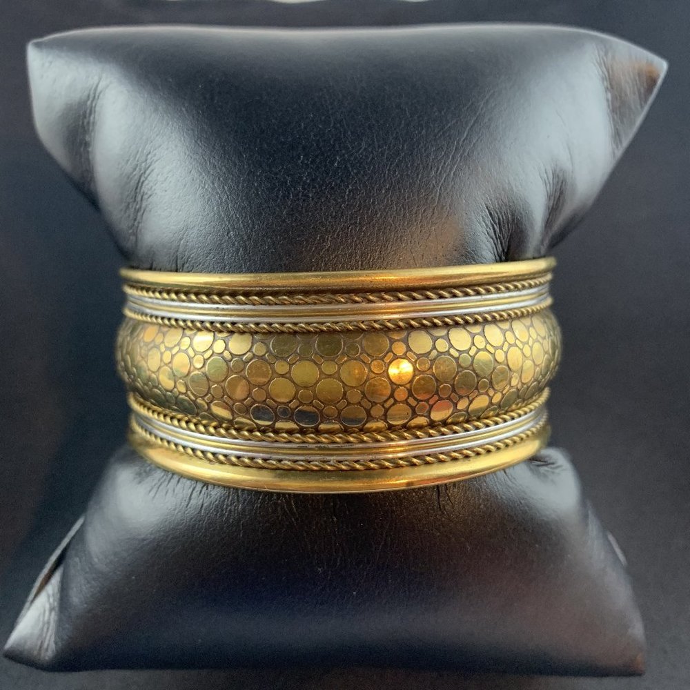 Gold and Silver Tone, Cuff Bracelet